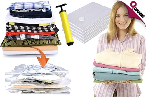 From QR49 Be Organized & Save Space with Vacuum Bags - Comes with a Suction Pump! (Up to QR198 Value)